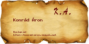Konrád Áron névjegykártya